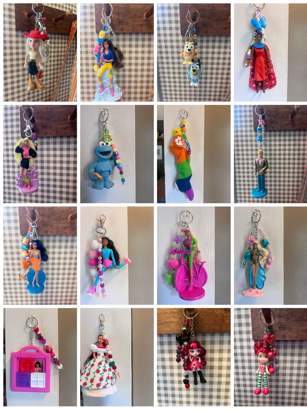 16 Vintage Y2K McDonald’s Toys Barbie Monster High bag charm Key chains
